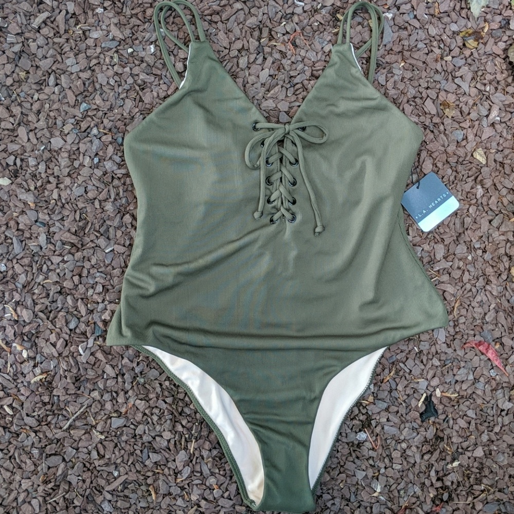Summer Open Back One Piece Swimsuit